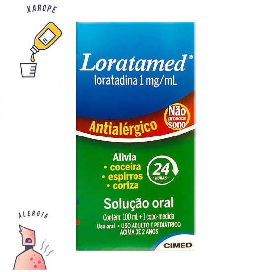 Loratamed xarope solução (loratadina) 100 ml